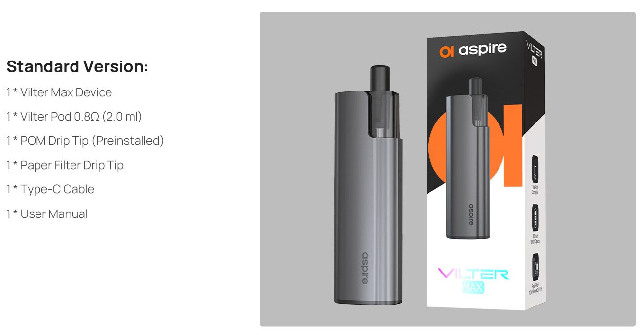 Кликните для увеличения изображения Aspire Vilter Max, изображение 2