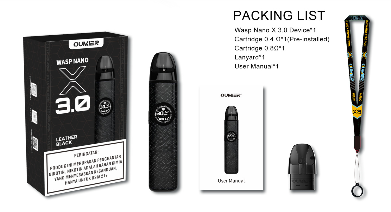Кликните для увеличения изображения Oumier Wasp Nano X 3.0 POD kit, изображение 2