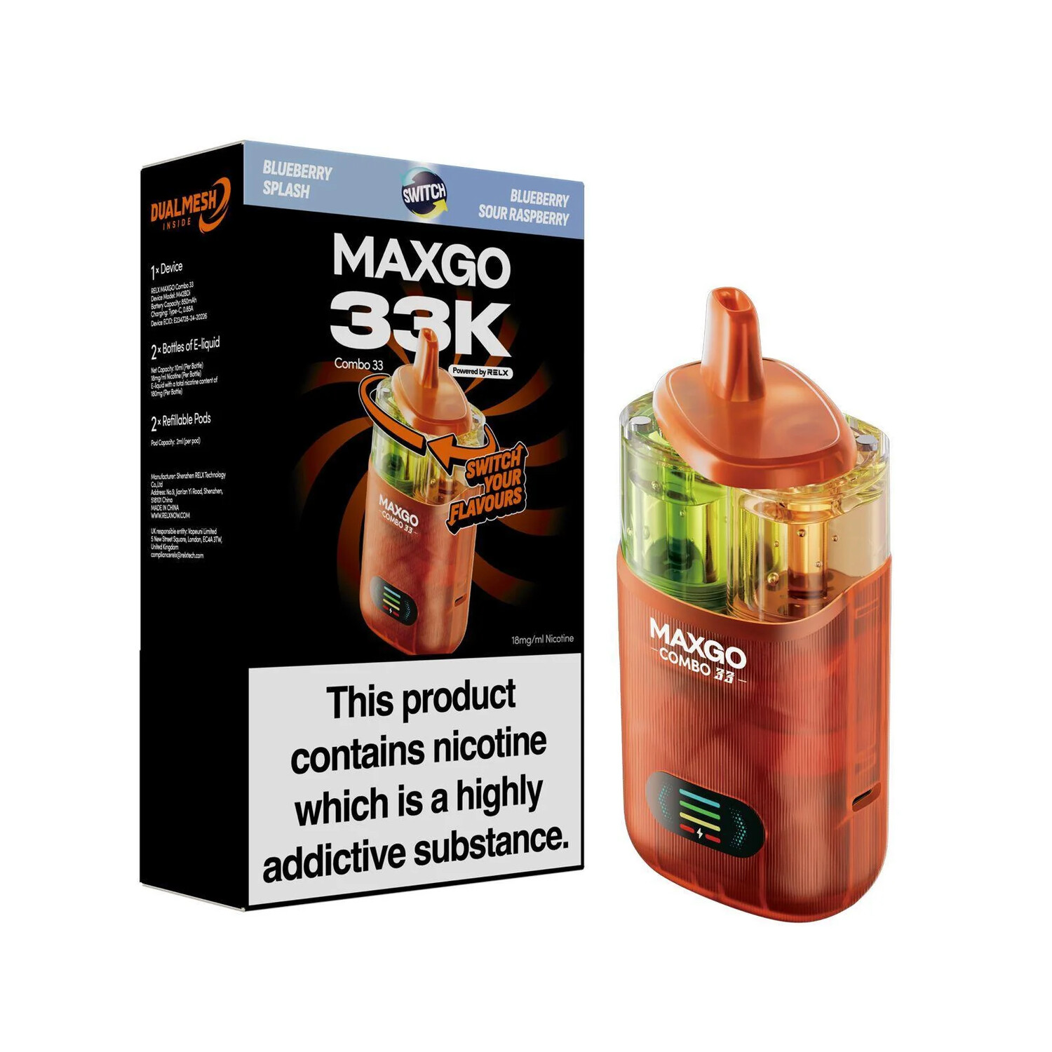 Кликните для увеличения изображения Maxgo Combo 33000 затяжек, изображение 4