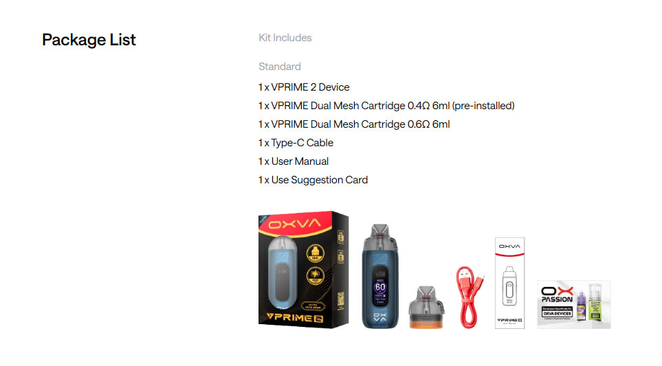 OXVA VPRIME 2 POD Kit, изображение 3