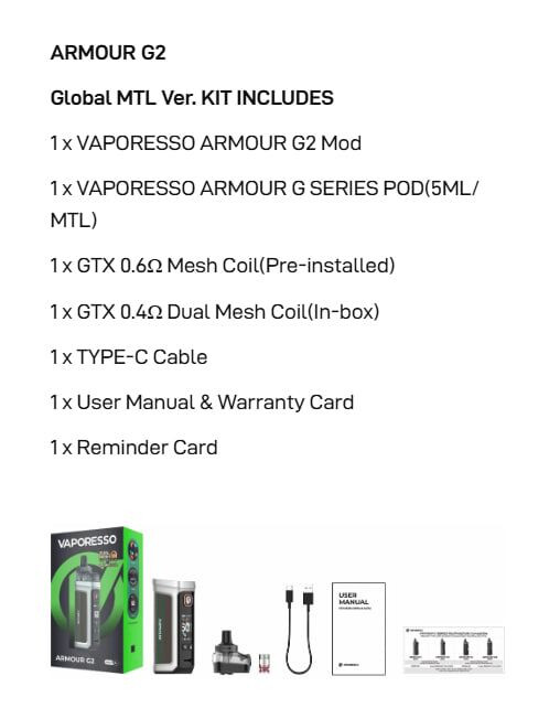 Кликните для увеличения изображения Vaporesso Armour G2, изображение 2