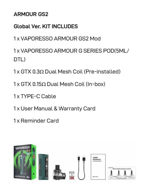 Vaporesso Armour G2S, изображение 2